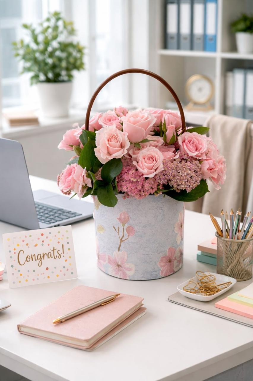 Florista de Blume Boutique Floral preparando arreglos en Lima